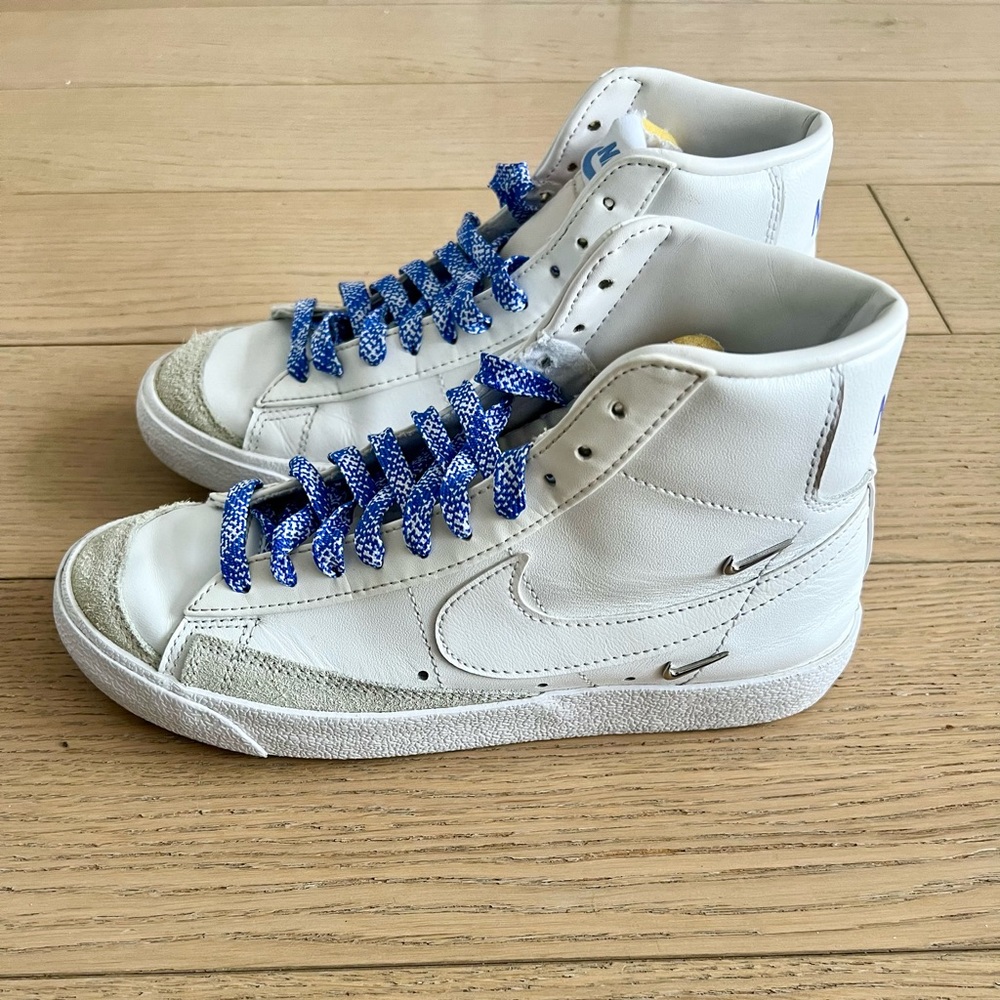 White Nike Blazers